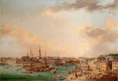O porto exterior de Brest de Henri Joseph Van Blarenberghe